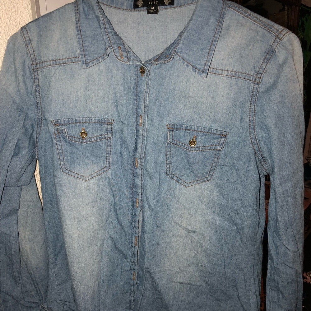 Jean button up